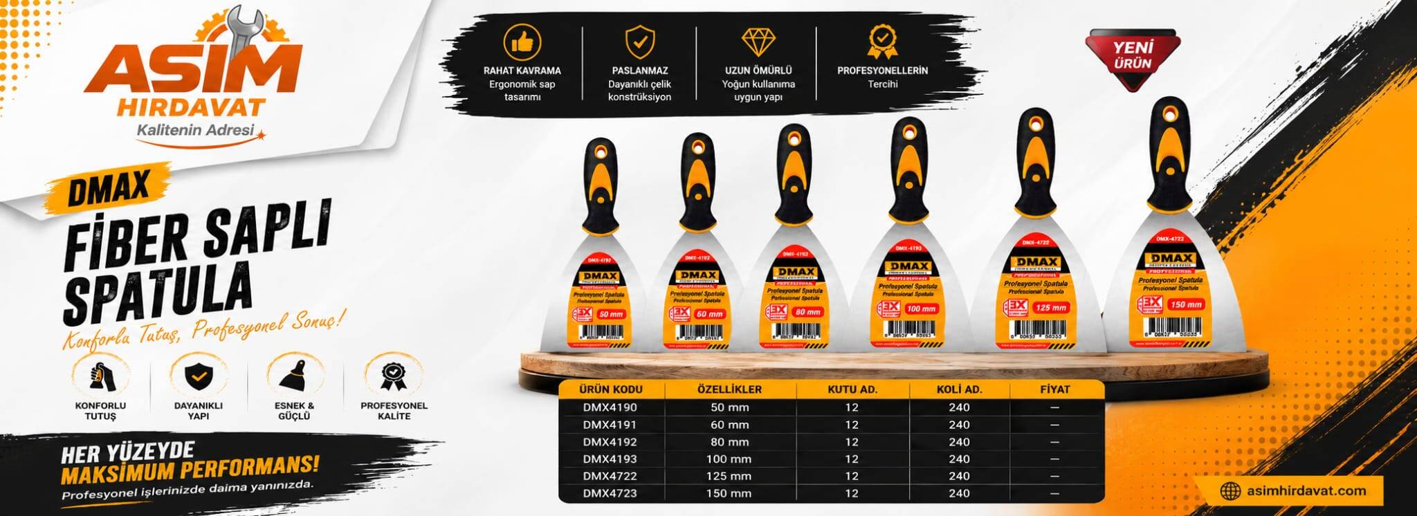 DMAX FİBER SAPLI SPATULA ÇEŞİTLERİ